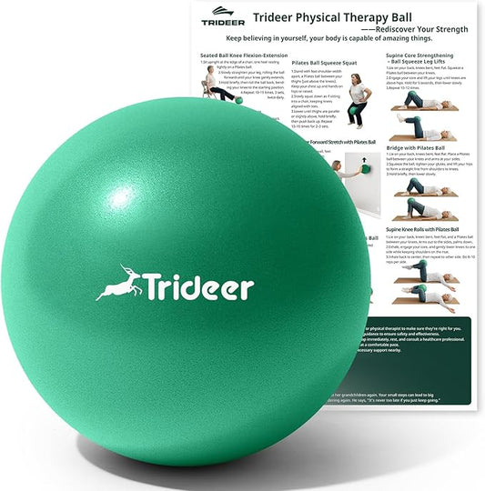 Trideer Exercise Balls Physical Therapy, 9 Inch Pilates Ball Between Knees for Physical Therapy, Mini Exercise Ball - Yoga Ball, Small Workout Balls for Core Strength and Back Support