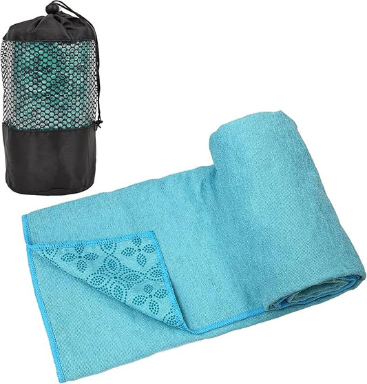 Yoga Towels, Non Slip Hot Yoga Mat Towel with Grip Dots,Super-Absorbent Soft Microfiber Yoga Blanket for Pilates, Fitness and Workout 72inch x 24inch