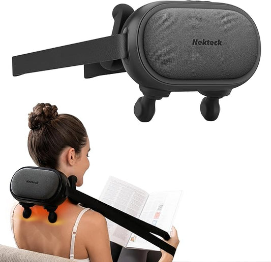 Nekteck Cordless Neck Massager, Shiatsu Neck and Back Massager with Heat, FSA Eligible Gift, Deep Tissue 6D Kneading Massage Pillow for Neck Shoulder Pain Relief, Ideal Christmas Gifts for Men Women