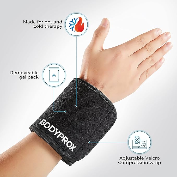 Cold & Hot Therapy Wrap, Reusable Gel Pack for Pain Relief. Great for Sprains, Muscle Pain, Bruises, Injuries, Etc. (Foot, Arm, Elbow, Ankle).
