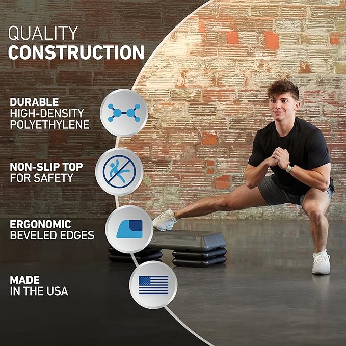 Freestyle STEP Exercise Step Platform, Circuit Size Stepper for Exercise at Home