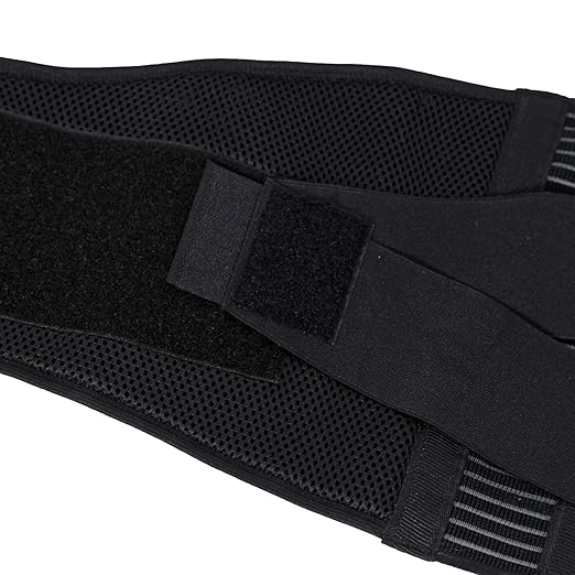 NeoTech Care Adjustable Compression Back Brace Lumbar Support Belt, Black, Size XXL
