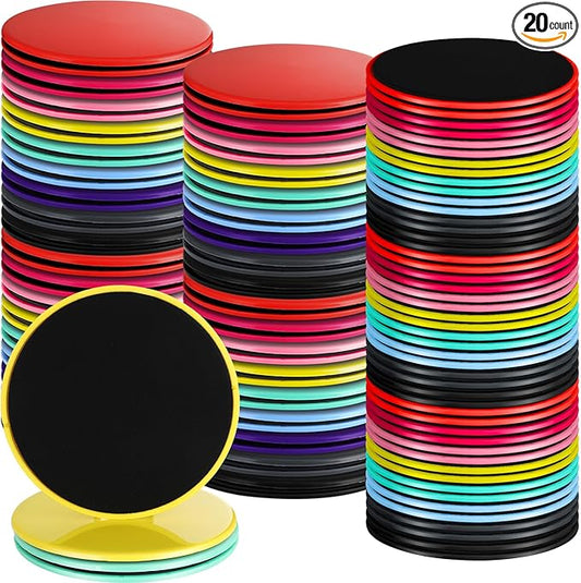 Jenaai Core Sliders Bulk Exercise Glider Discs Gifts for Group Training Classes Fitness Slider Workout Dual Sided AB Pads for Gym Carpet Hardwood Floor