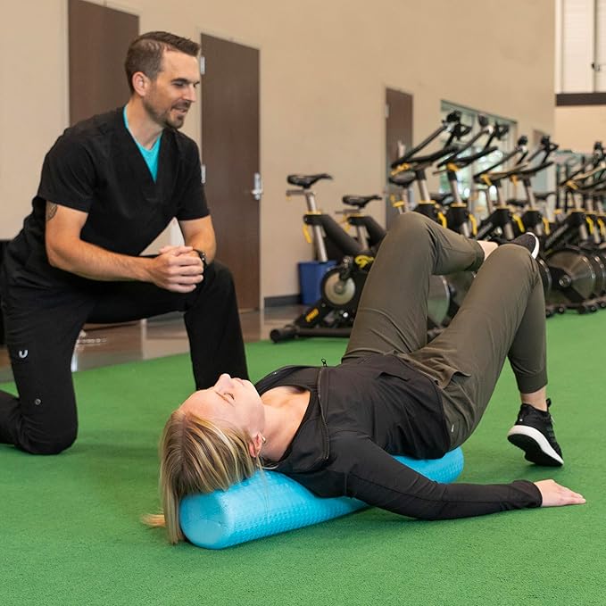 OPTP PRO-Roller Super Soft Density Foam Roller 36 in - Light Blue Low Density Foam Roller for Exercise, Gentle Massage, and Physical Therapy 36" x 6" Round