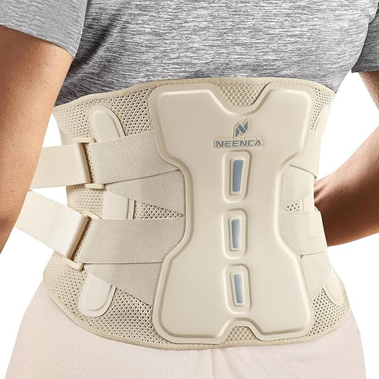 NEENCA Back Brace for Lower Back Pain Relief with Bionic Support System, Adjustable Lumbar Support Belt for Men & Women with Lumbar Pad, Soft Breathable Mesh for Herniated Disc, Sciatica, Scoliosis...