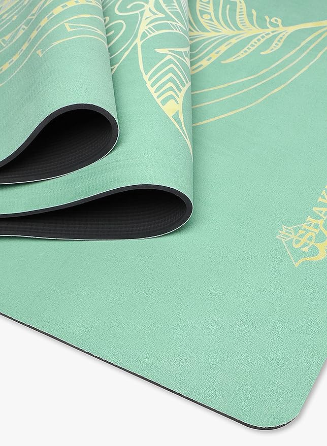 Shakti Warrior TPE Yoga Mat - Artist Designed, Premium eco friendly mats, Non Slip, Non toxic, Great For Regular & Hot Yoga, Pilates and Workouts (72 inch x 24 inch x 6mm thick)