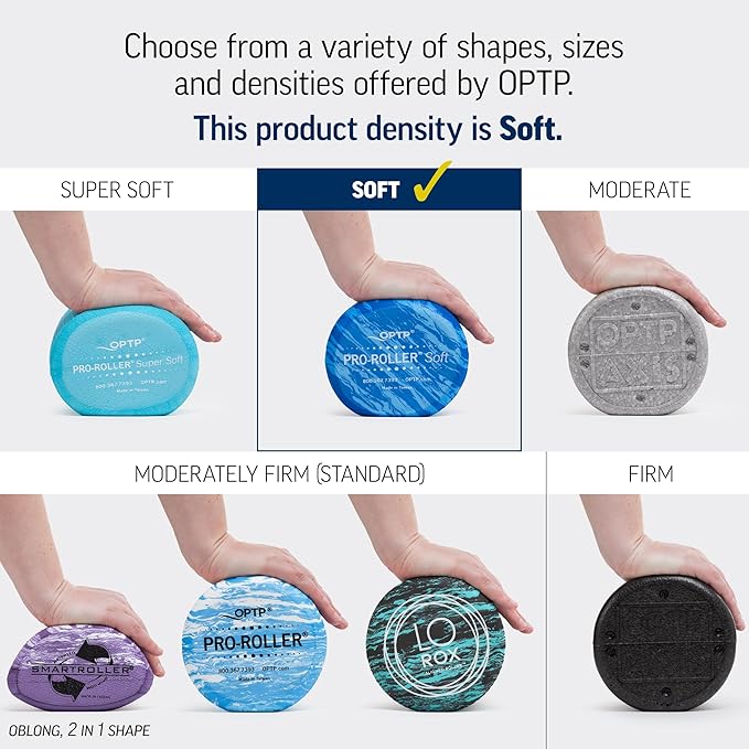 OPTP PRO-Roller Soft Density Foam Roller – Low Density Soft Foam Roller for Physical Therapy, Pilates, Yoga Foam Roll Exercises, and Muscle Recovery - Pink 36" x 6"