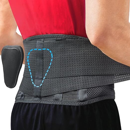 Sparthos Back Brace for Lower Back Pain - Immediate Relief from Sciatica, Herniated Disc, Scoliosis - Breathable + Lumbar Support Pad - For Men & Women - Fits 31–38″ Waist (Small, Check Size Chart)