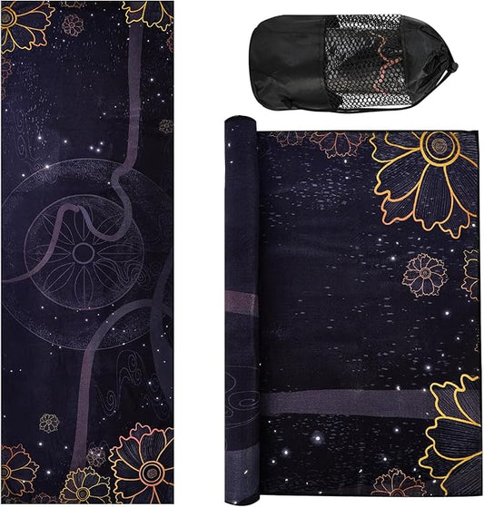 Yoga Towels, Non Slip Hot Yoga Mat Towel with Grip Dots,Super-Absorbent Soft Microfiber Yoga Blanket for Pilates, Fitness and Workout 72inch x 24inch