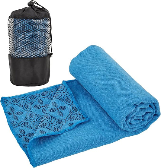 Yoga Towels, Non Slip Hot Yoga Mat Towel with Grip Dots,Super-Absorbent Soft Microfiber Yoga Blanket for Pilates, Fitness and Workout 72inch x 24inch