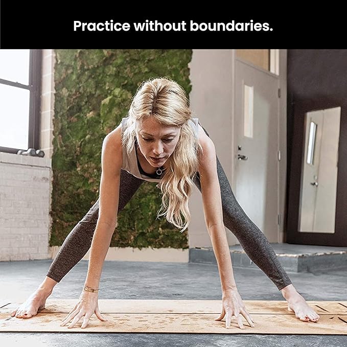 Luxury Cork Yoga Mat - Non Slip, Extra Thick Grip. Thicker, Longer, and Wider for More Comfort and Support. Tough Enough For Hot Yoga. Natural, Non Toxic, and Eco Friendly. Optional Alignment Lines.