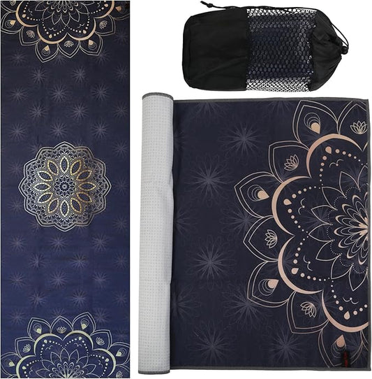 Yoga Towels, Non Slip Hot Yoga Mat Towel with Grip Dots,Super-Absorbent Soft Microfiber Yoga Blanket for Pilates, Fitness and Workout 72inch x 24inch