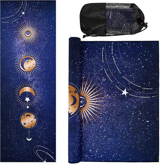 Yoga Towels, Non Slip Hot Yoga Mat Towel with Grip Dots,Super-Absorbent Soft Microfiber Yoga Blanket for Pilates, Fitness and Workout 72inch x 24inch
