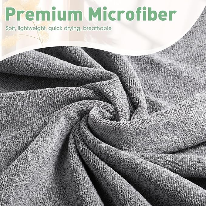 Breling 6 Pcs Hot Yoga Towels Bulk Non Slip Microfiber Anti Slip Absorbent Multicolor Wicking Pilates Yoga Mat Towel for Women Men Pilates, 27" x 72" (Stylish)