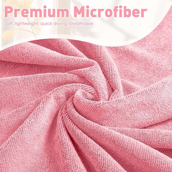 Breling 6 Pcs Hot Yoga Towels Bulk Non Slip Microfiber Anti Slip Absorbent Multicolor Wicking Pilates Yoga Mat Towel for Women Men Pilates, 27" x 72" (Multicolor)