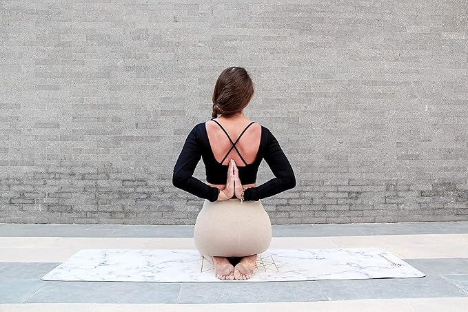 Shakti Warrior Suede yoga mat - Premium Printed Natural Eco-friendly Non-Slip Mat Great for Hot Yoga, Pilates, Workouts (72 inch x 24 inch x 3mm thick)
