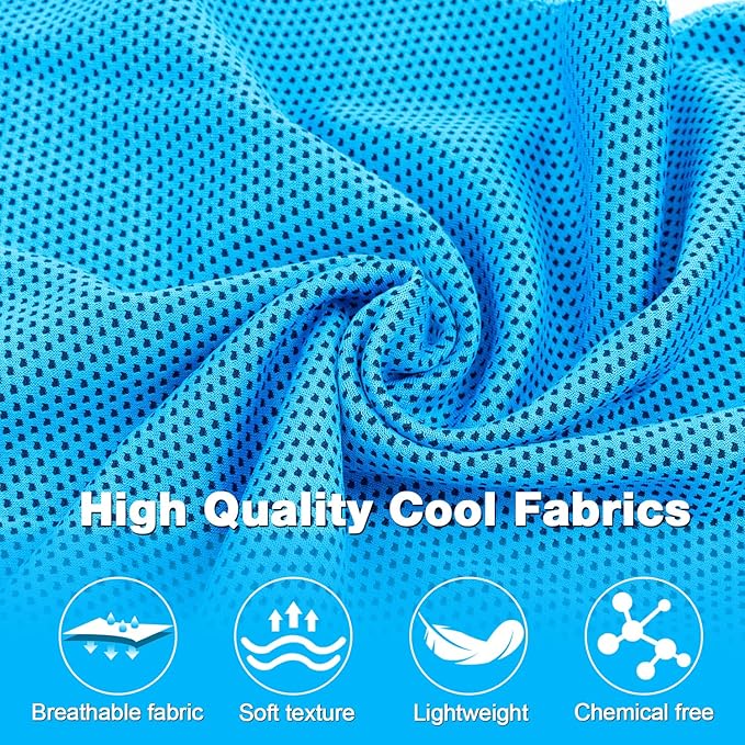 MENOLY 200 Packs Cooling Towels Bulk, Cooling Towels for Neck and Face, Gym Towels Soft and Breathable Sweat Rags for Sports, Yoga, Hiking, Camping, Running, Fitness, Workout